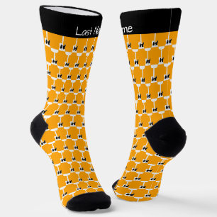Chaussette Motif de guitare électrique perso sur Jaune
