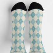 Chaussette Motif de Jacquard Turquoise bleu gris vert personn (Haut)