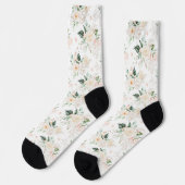 Chaussette Motif de jardin floral de roses (Gauche)