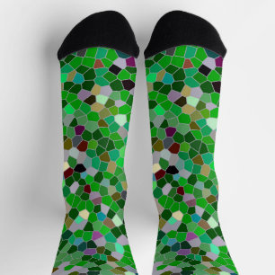 Chaussette MOTIF de jardin multicolore VERT