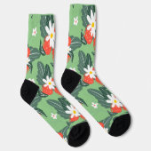 Chaussette Motif de jardinage de  de ramassage de fraises (Droite)