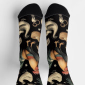 Chaussette Motif de la ferme de poulet Retro (Haut)