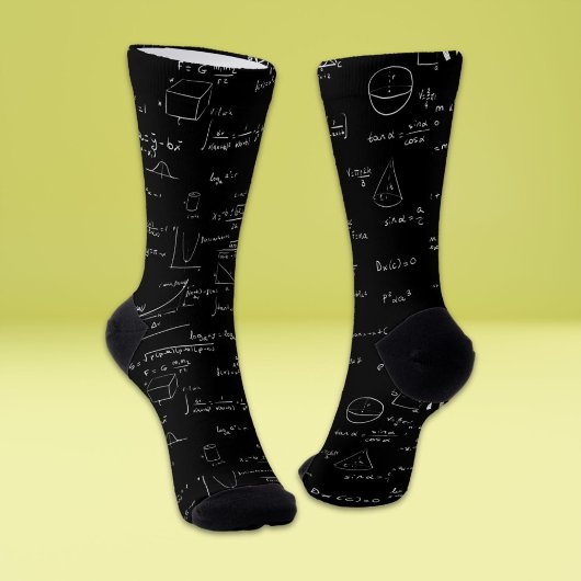 Chaussette Motif de la formule de l'enseignant en mathématiqu