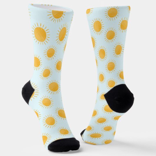 Chaussette Motif de la journée du Doodle Sunshine (Angulaire)