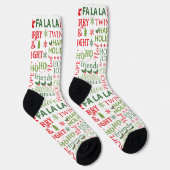 Chaussette Motif de la typographie de Noël (Droite)