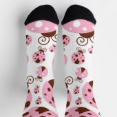 Chaussette Motif De Ladybugs, Mignons Ladybugs, Pink Ladybugs (Haut)