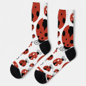 Chaussette Motif De Ladybugs, Mignons Ladybugs, Red Ladybugs (Gauche)