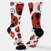 Chaussette Motif De Ladybugs, Mignons Ladybugs, Red Ladybugs (Angulaire)