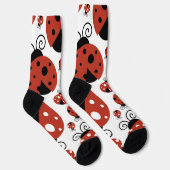 Chaussette Motif De Ladybugs, Mignons Ladybugs, Red Ladybugs (Droite)