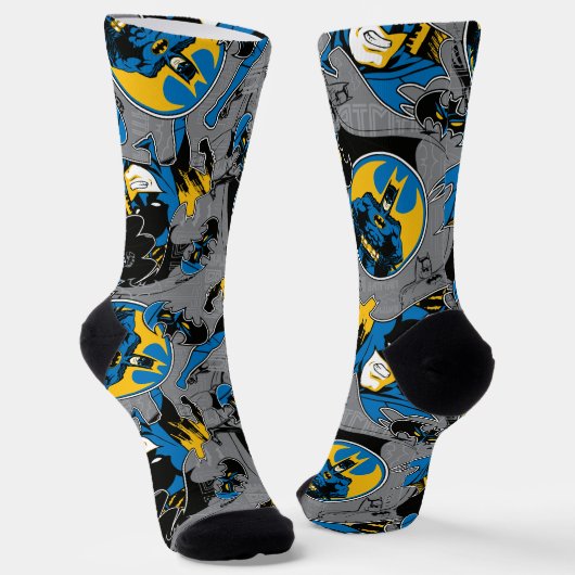 Chaussette Motif de lancer à fond Batman (Angulaire)