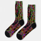 Chaussette Motif de ligne courbe multicolore Neon (Gauche)