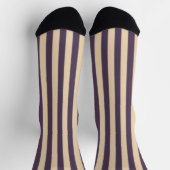 Chaussette Motif de lignes violettes et roses rousses (Haut)