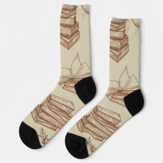 Chaussette Motif de livre (Gauche)