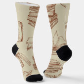 Chaussette Motif de livre (Angulaire)