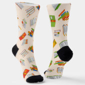 Chaussette Motif de livre (Angulaire)