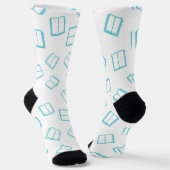 Chaussette Motif de livre (Angulaire)
