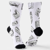 Chaussette Motif de livre (Angulaire)
