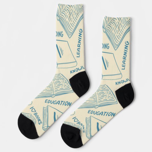 Chaussette Motif de livre (Gauche)