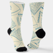 Chaussette Motif de livre (Angulaire)