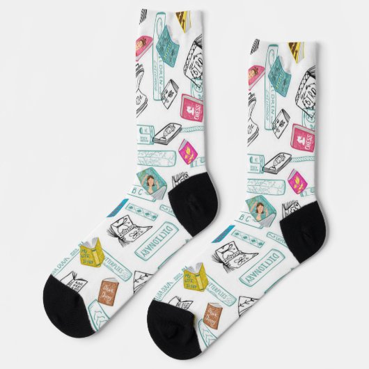 Chaussette Motif de livre (Gauche)