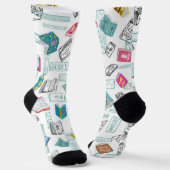 Chaussette Motif de livre (Angulaire)