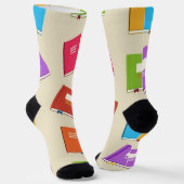 Chaussette Motif de livre (Angulaire)