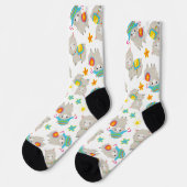 Chaussette Motif De Llamas, Cute Llamas, Alpacas, Fleurs (Gauche)