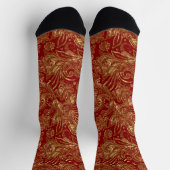 Chaussette Motif de l'or et de l'islam rouge (Haut)