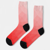 Chaussette Motif de maillage géométrique dégradé rouge (Gauche)