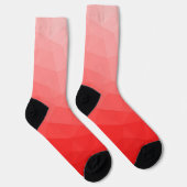 Chaussette Motif de maillage géométrique dégradé rouge (Droite)