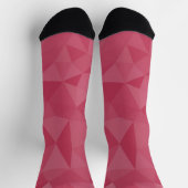Chaussette motif de maillage géométrique rose rose (Haut)