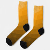 Chaussette Motif de maille géométrique à dégradé orange (Gauche)