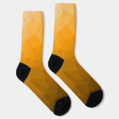 Chaussette Motif de maille géométrique à dégradé orange (Droite)