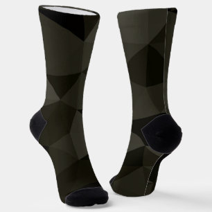 Chaussette Motif de maille géométrique gris marron noir de l'
