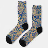 Chaussette Motif de mandala bleu et or (Gauche)