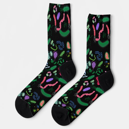 Chaussette Motif de microbiologiste (Gauche)