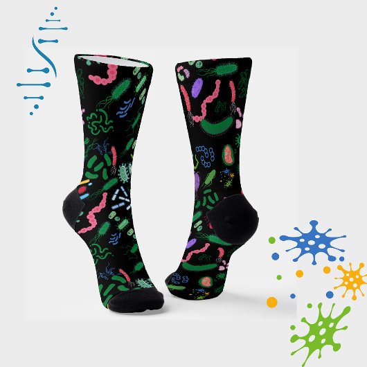 Chaussette Motif de microbiologiste