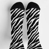 Chaussette Motif de mode classique Zebra Print Stripe (Haut)