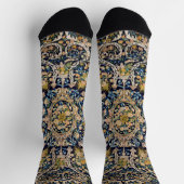 Chaussette Motif de moquette fleurie décorative (Haut)