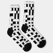 Chaussette Motif de mot de passe noir rétro (Droite)