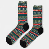 Chaussette Motif de Noël nordique (Gauche)