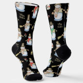 Chaussette Motif de Noël ou d'hiver Festivals Snowmen (Angulaire)