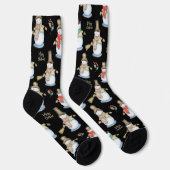 Chaussette Motif de Noël ou d'hiver Festivals Snowmen (Droite)