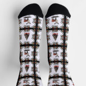 Chaussette Motif de Noël Rétro (Haut)