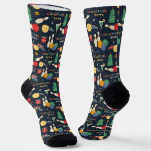 Chaussette Motif de Noël rétro