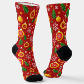 Chaussette Motif de Noël rouge (Angulaire)