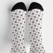 Chaussette Motif de Noël Rouge Blanc et Vert (Haut)
