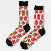 Chaussette Motif de Noël rouge et or (Gauche)