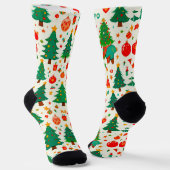 Chaussette Motif de Noël vibrant (Angulaire)