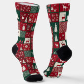 Chaussette Motif de Noël vibrant (Angulaire)